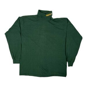 Vintage Green Bay Packers Turtle Neck Long Sleeve Shirt Size XL Green 90s